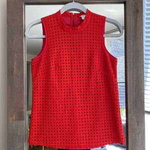 JCREW Sleeveless Eyelet Top